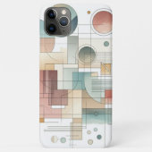 Coques Case-Mate iPhone Gris sarcelle bleu beige rouille rouge motif d'art (Dos)