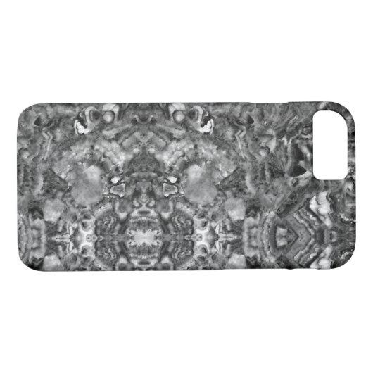 Coques Case-Mate iPhone Gris Smoky Quartz, noir blanc gris motif (Dos (Horizontal))