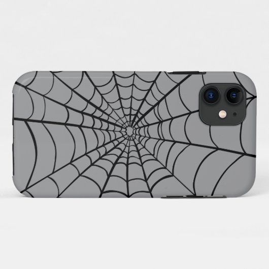 Coques Case-Mate iPhone Gris Spider Web (Dos (Horizontal))