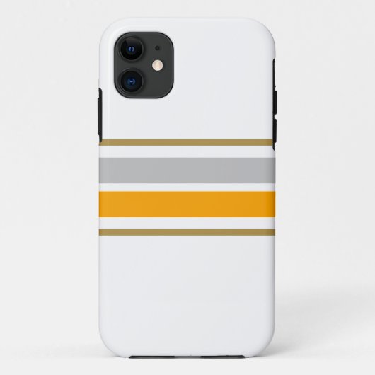 Coques Case-Mate iPhone Gris sport orange centre bandes de course sur fond (Dos)