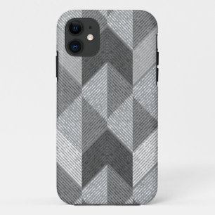 Case-Mate iPhone Case Gris texturé géométrique.