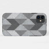 Coques Case-Mate iPhone Gris texturé géométrique. (Dos (Horizontal))