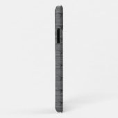 Coques Case-Mate iPhone Gris tressé avec petites rayures et filé (Dos/Droite)