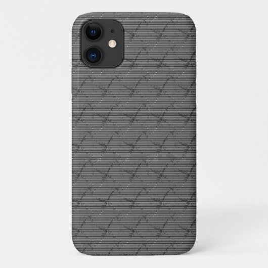 Coques Case-Mate iPhone Gris tressé avec petites rayures et filé (Dos)