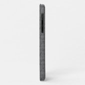 Coques Case-Mate iPhone Gris tressé avec petites rayures et filé (Dos/Gauche)