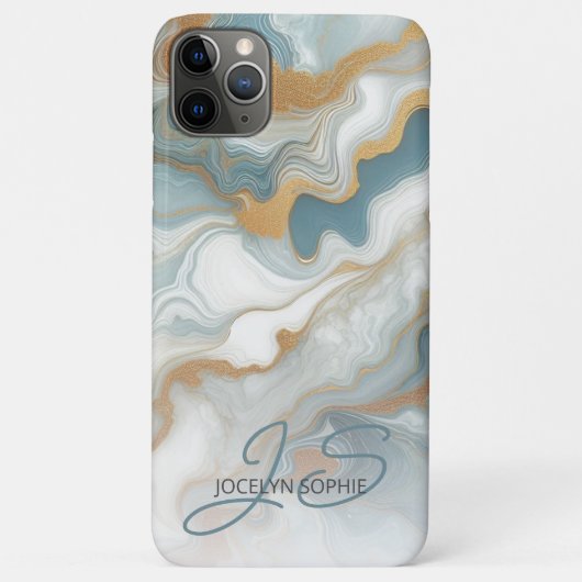 Coques Case-Mate iPhone Gris Turquoise Blue Gold Marbre blanc Art Motif (Dos)