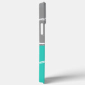 Coques Case-Mate iPhone Gris Turquoise Noir Orange Pinceau (Verso / Droite)