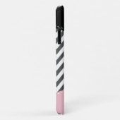Coques Case-Mate iPhone Gris Zigzag, Gris Chevron, Motif Zigzag, Rose (Dos/Droite)