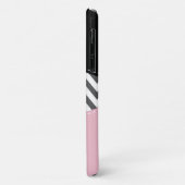 Coques Case-Mate iPhone Gris Zigzag, Gris Chevron, Motif Zigzag, Rose (Dos/Gauche)