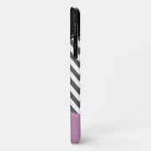 Coques Case-Mate iPhone Gris Zigzag, Gris Chevron, Motif Zigzag, Violet (Dos/Gauche)