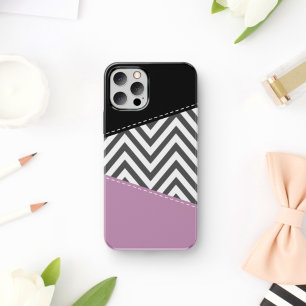 Case-Mate iPhone Case Gris Zigzag, Gris Chevron, Motif Zigzag, Violet