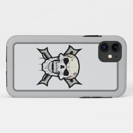 Coques Case-Mate iPhone "Gritty Graphics : Bold Skull Design" (Dos (Horizontal))