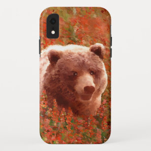 Case-Mate iPhone Case Grizzly Bear Cub dans Fireweed Peinture Art de la