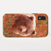 Coques Case-Mate iPhone Grizzly Bear Cub dans Fireweed Peinture Art de la (Dos (Horizontal))