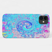 Coques Case-Mate iPhone Groovy Abstrait Rétro Tourbillon Bleu Œuf de Robin (Dos (Horizontal))
