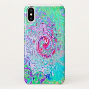 Case-Mate iPhone Case Groovy Abstrait Rétro Tourbillon Rose et Vert