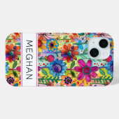 Coques Case-Mate iPhone Groovy Rétro Fleur Power Personnalisé (Verso (horizontal))