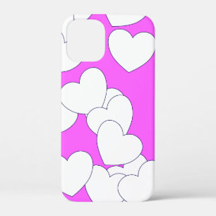 Case-Mate iPhone Case Gros Coeurs Blancs Sur Le Pink