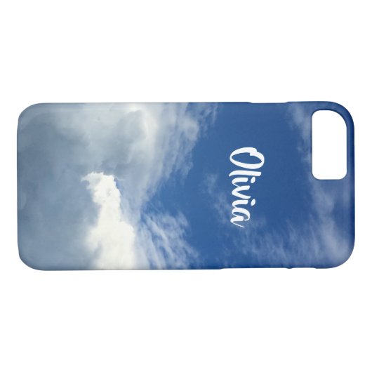 Coques Case-Mate iPhone Gros nuages magnifiques dans un ciel bleu et (Dos (Horizontal))