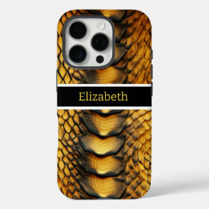 Coques iPhone 16 Pro Gros plan de la peau vibrante d'un serpent