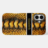 Coques Case-Mate iPhone Gros plan de la peau vibrante d'un serpent (Verso (horizontal))