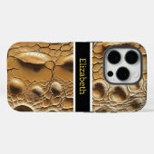 Coques Case-Mate iPhone Gros plan de la texture délicate de serpent (Verso (horizontal))