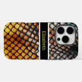 Coques Case-Mate iPhone Gros plan de motifs venimeux de serpent (Verso (horizontal))