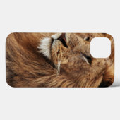 Coques Case-Mate iPhone Gros plan du lion mâle (Verso (horizontal))