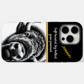 Coques Case-Mate iPhone Gros plan d'un buffle majestueux (Verso (horizontal))