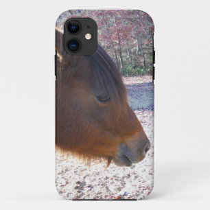 Coques Pour iPhone Gros plan sur un cheval brun, petit poney brun