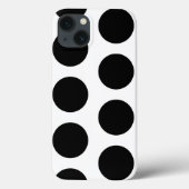 Coques Case-Mate iPhone Gros Pois blancs et noirs (Verso)