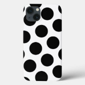 Coques Case-Mate iPhone Gros Pois blancs et noirs (Verso)