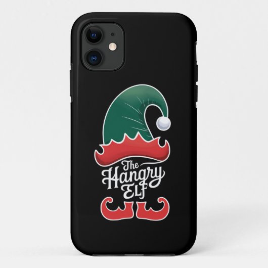 Coques Case-Mate iPhone Groupe de jumelage de famille Elf Hangry Noël (Dos)