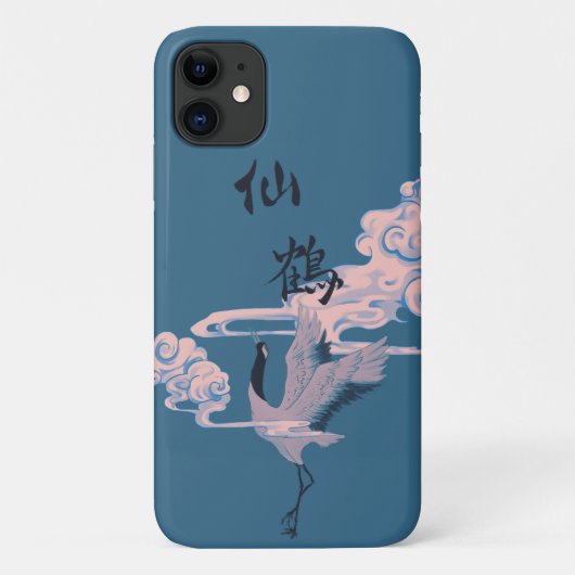 Coques Case-Mate iPhone Grue à couronne rouge dans le nuage (Dos)