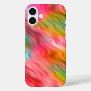 Coques iPhone 16 Plus Grue colorée Fleur Wavy Texture