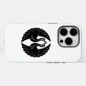 Coques Case-Mate iPhone Grues blancs face à face (Verso (horizontal))