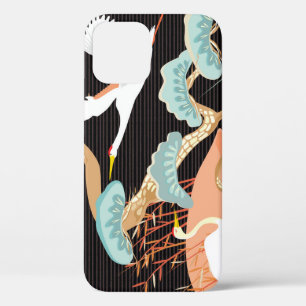 Case-Mate iPhone Case Grues, hérons : motif japonais d'oiseaux.