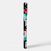 Coques Case-Mate iPhone Grues japonaises, corail, turquoise et noir (Verso / Droite)