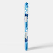 Coques Case-Mate iPhone Grues japonaises, marine, blanche et bleu clair (Verso / Droite)