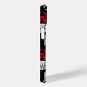 Coques Case-Mate iPhone Grues japonaises, rouge, gris / gris / noir (Verso / Droite)