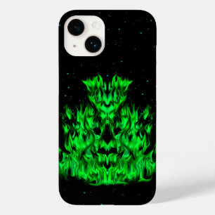 Coques Pour iPhone Grüne Flammenmonster am Sternenhimmel
