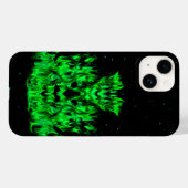 Coques Case-Mate iPhone Grüne Flammenmonster am Sternenhimmel (Verso (horizontal))