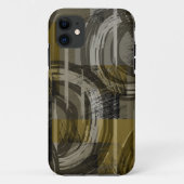 Coques Case-Mate iPhone Grunge Abstrait, brun monochrome (Dos)