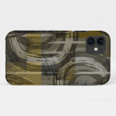Coques Case-Mate iPhone Grunge Abstrait, brun monochrome (Dos (Horizontal))