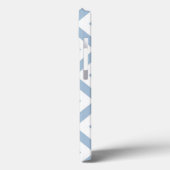 Coques Case-Mate iPhone Grunge bleu clair texturé Chevron (Verso / Gauche)