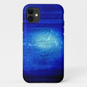 Coques Pour iPhone Grunge bleu foncé mur arrière - plan design graphi