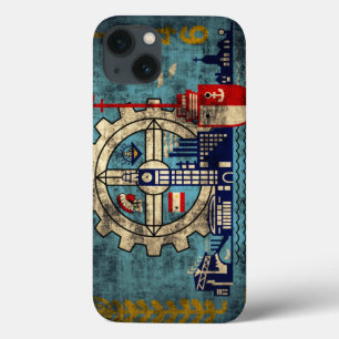 Coques Pour iPhone Grunge de cru de Milwaukee le Wisconsin