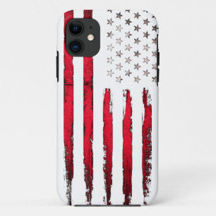 Coque Case-Mate Pour iPhone Grunge de rouge de drapeau américain