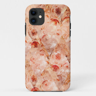 Case-Mate iPhone Case Grunge motif floral. Arrière - plan de corail.