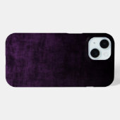 Coques Case-Mate iPhone Grunge Ombre noir et violet texture (Verso (horizontal))